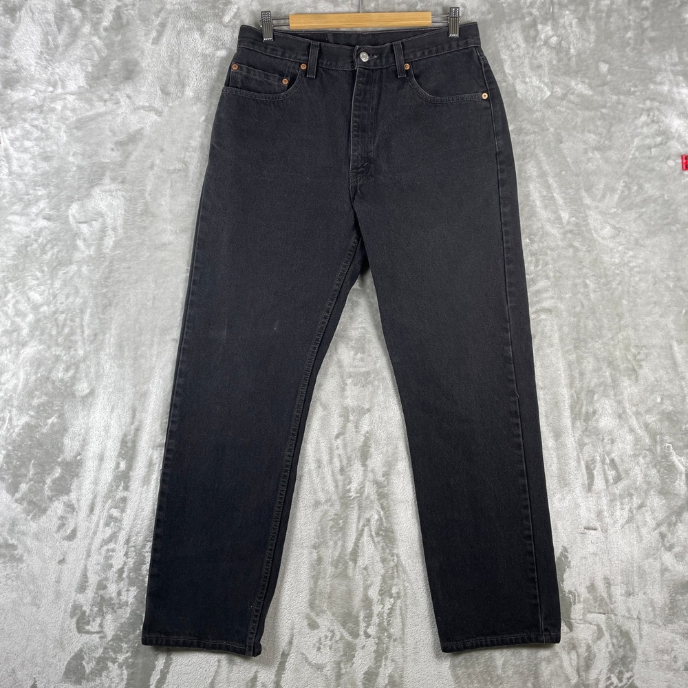 Vintage Levi 505 Jeans Mens 34x30 Black Made in USA 90s 1999 Red Tab